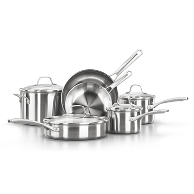 Calphalon classic stainless steel 10 piece cookware set