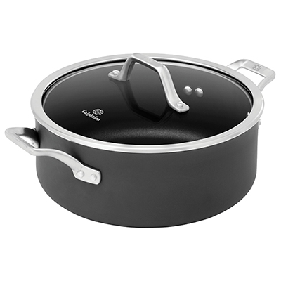 Calphalon 5qt Dutch Oven wLid Simply Easy System Nonstick Anodized Aluminum Gray 