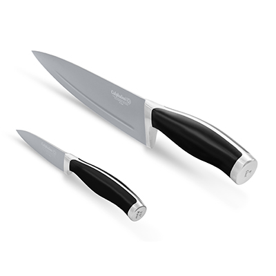Calphalon 2 piece contemporary nonstick cutlery set including 8 inch chef knife and 3.5 inch parer