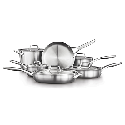 Calphalon Premier Stainless Steel 11 piece cookware set