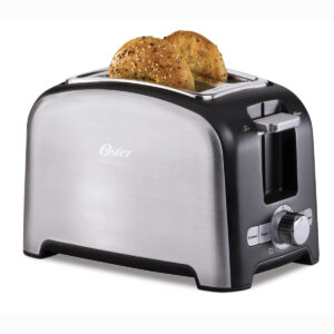 Oster 2-Slice Wide-Slot Toaster - brushed stainless steel